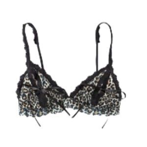 Hanky Panky After Midnight Classic Leopard Print Peekaboo Bralette Large…